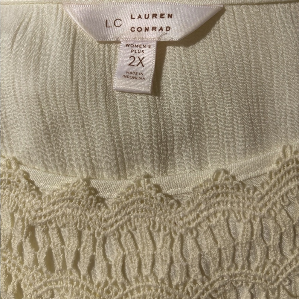 Lauren Conrad Women's Plus Lace Top